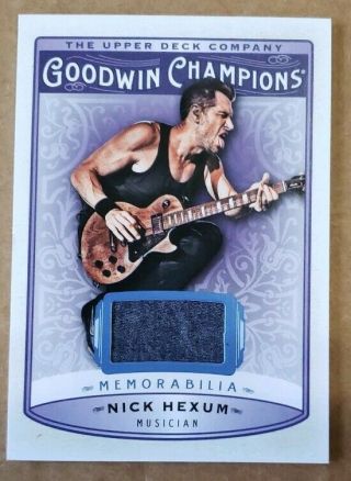 2019 Upper Deck Goodwin Champions Nick Hexum Memorabilia Relic - 311