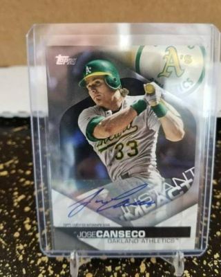 Jose Canseco Auto Ed 2/5 2018 Topps Autograph Oakland A 