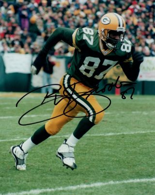 Autographed 8x10 Color Photo Of Robert Brooks - Green Bay Packers South Carolina