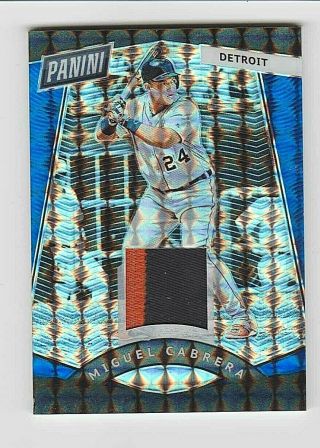 2017 Panini National Miguel Cabrera Game Jersey Relic Card 09/15
