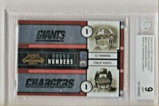 2004 Playoff Contenders Rnd S Or/250 Rc Roethlisberger,  Rivers,  Manning Bgs 9