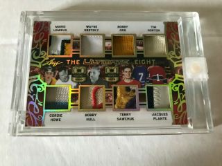 2018 - 19 Leaf Ultimate Hockey Ultimate 8 Relic 1/1 Lemieux Gretzky Howe And More