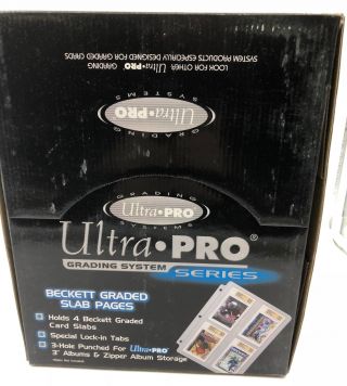 Ultra Pro Beckett Graded Card Protectors Slab Pages 3 Ring Binder Album 10ct Box