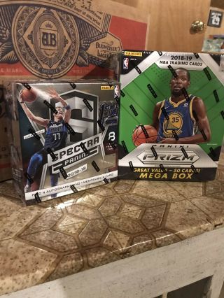 One Box Of Fotl Spectra Basketball And One Mega Box Of Prizm Basketball