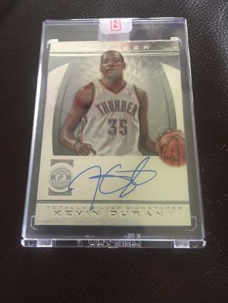 Kevin Durant 2013 - 14 Panini Totally Certified Auto Thunder Warriors Encased Seal