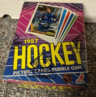 1987 - 88 Topps Hockey Wax Box.  Bbce Authenticated - Bonus Star Cards Incl