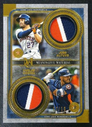 2019 Topps Museum Meaningful Material Altuve Carlos Correa Dual Patch 2/10 Yj