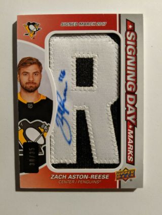 Zach Aston - Reese 2018 - 19 Sp Game - Signing Day Marks Auto Sdmza (30/35)