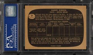 1966 Topps Hockey SETBREAK Harry Sinden ROOKIE RC 31 PSA 8 NM - MT (PWCC) 2