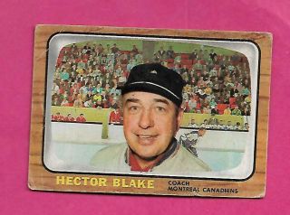 1966 - 67 Topps 1 Canadiens Hector Toe Blake Coach Good Card (inv C3097)