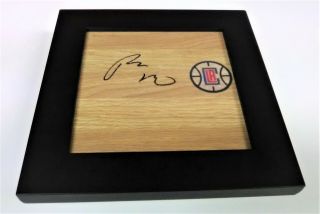 Patrick Beverley Los Angeles Clippers Basketball Signed,  Framed Logo Floor