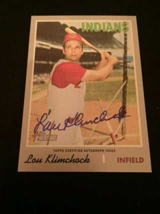 2019 Topps Heritage Lou Klimchock Autograph - Cleveland Indians - Auto