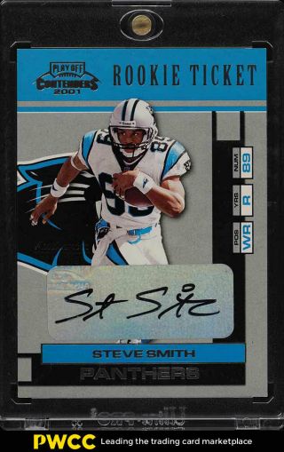 2001 Playoff Contenders Steve Smith Rookie Rc Auto 190 (pwcc)
