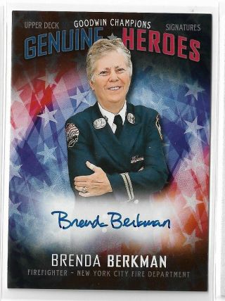 2018 Ud Goodwin Champions Brenda Berkman Heroes Ny Fire Department Auto