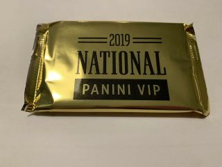 One (1) 2019 Panini National Convention Gold Vip Thick Pack