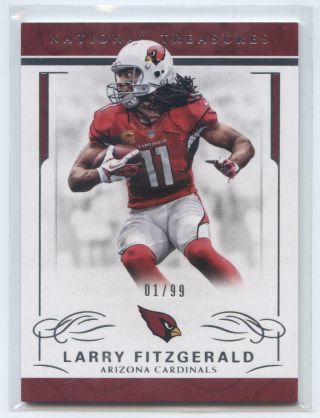 2016 Panini National Treasures Football 3 Larry Fitzgerald 01/99 Cardinals