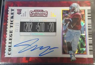 2019 Contenders Draft Picks Bryce Love Rc Rookie Ticket Auto Cracked Ice 08/23