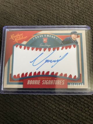 2019 Leather And Lumber Luis Urias Auto Rookie Signatures 16/149