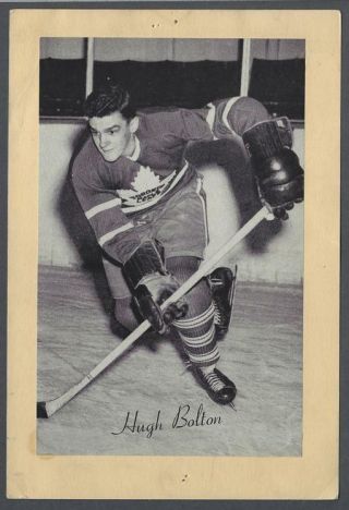 1944 - 63 Beehive Group Ii Toronto Maple Leafs Hockey Photos 383 Hugh Bolton