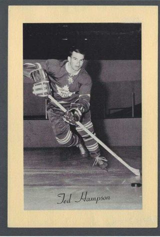 1944 - 63 Beehive Group Ii Toronto Maple Leafs Hockey Photos 403 Ted Hampson