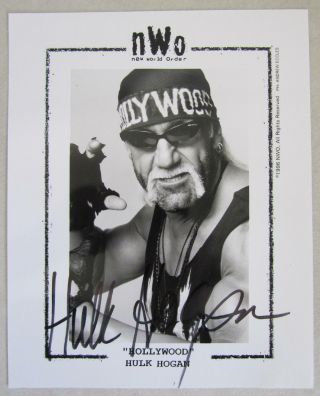Authentic 1996 Wcw Hollywood Hulk Hogan Signed Press Photo Nwo
