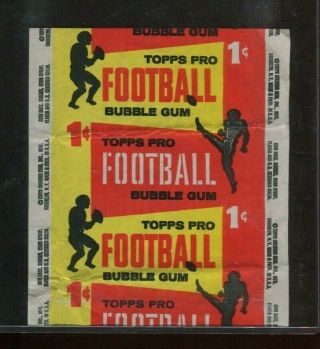 1958 Topps Football One Cent Wax Pack Wrapper