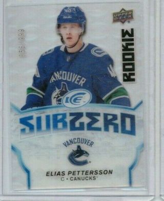 18/19 Upper Deck Ice Elias Pettersson Sub Zero Rc 
