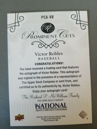 2019 UD The National Prominent Cuts Victor Robles Auto /75 2