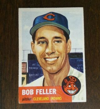1953 Topps Baseball 54 Bob Feller Cleveland Indians