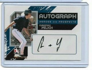 Christian Yelich Auto 2011 Itg Heroes And Prospects Autographs Silver