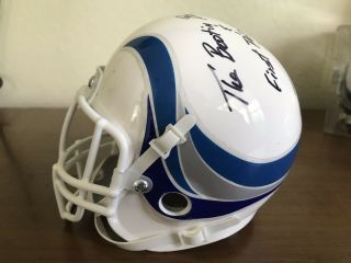 Boston/new Orleans/portland Breakers Autographed Mini Helmet - Tim Mazzetti