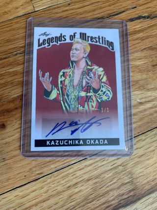 Wwf Wwe Kazuchika Okada 2018 Leaf Legends Of Wrestling Auto Autograph Card 1/1