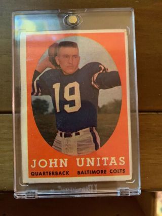 Johnny Unitas 1958 Topps Vintage Football Card Baltimore Colts 22