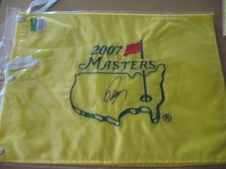 Ryo Ishikawa Hand Signed 2007 Augusta National Masters Flag