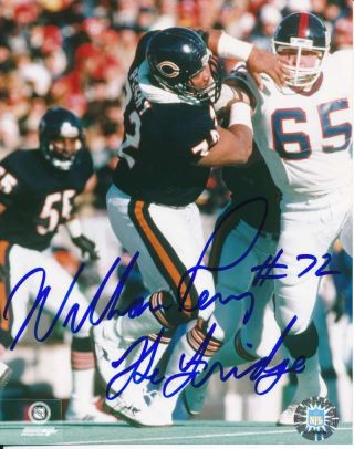 William Perry Signed Auto Autograph 8x10 Photo Inscribed " The Fridge " Pc386