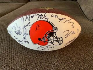 2016 Cleveland Browns Team Signed Autographed Authentic Nfl Wilson Football