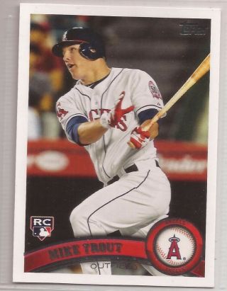 Mike Trout 2011 Topps Update Us175 Rookie Card Anaheim Angels Rc