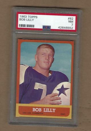 1963 Topps Football Bob Lilly Rookie 82 Psa 7