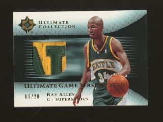 2005 - 06 Ultimate Ray Allen Patch 6/20 Seattle Supersonics