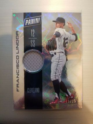 2017 Panini Day Francisco Lindor Game Jersey Relic 19/25 Indians