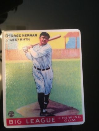 Big League Chewing Gum 144 Babe Ruth Porcelain Reprint Card Limited Edition