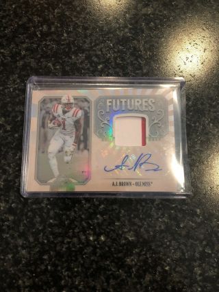 A.  J.  Brown 2019 Panini Legacy Futures Rookie Patch Auto Fp - Ab Ole Miss