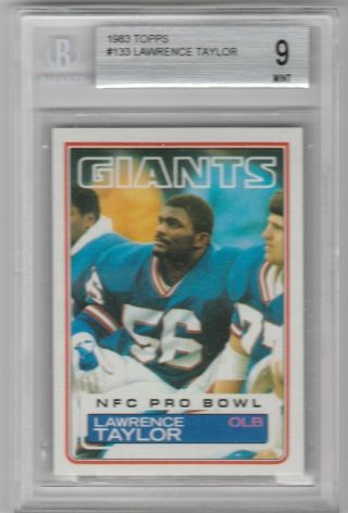 Lawrence Taylor 1983 Topps Vintage Football $$ Bgs 9 Giants 2nd Year Card