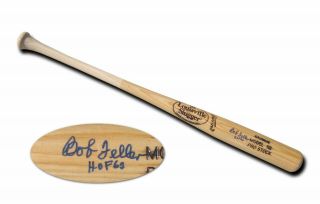 Bob Feller Signed Louisville Slugger Baseball Bat W/coa