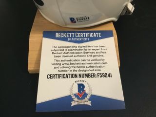 Roman Gabriel 73 CBP Philadelphia Eagle Signed Mini Helmet Autograph Beckett BAS 2