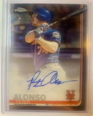 Peter Alonso 2019 Topps Chrome Rookie Auto Rc On Card Autograph Mets Star Hot