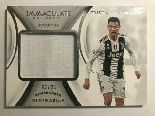 2018 - 19 Panini Immaculate Soccer Remarkable Memorabilia Cristiano Ronaldo 03/25