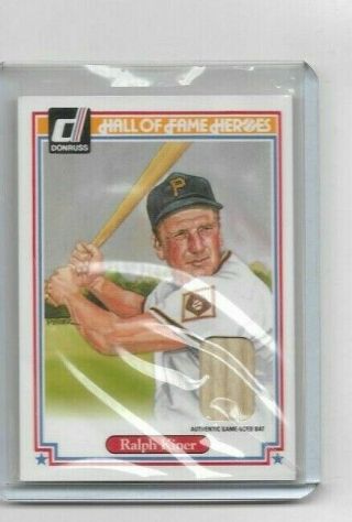 Ralph Kiner 2004 Donruss Hall Of Fame Heroes Baseball Game Bat 3/25 Pirates