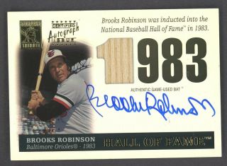 2004 Topps Tribute Hall Of Fame Brooks Robinson Orioles Hof Bat Auto /95