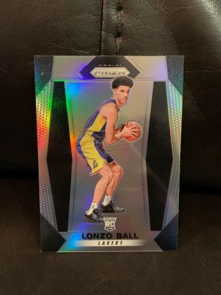 Lonzo Ball 2017 - 18 Panini Prizm Silver Refractor Rookie Rc Sp Lakers